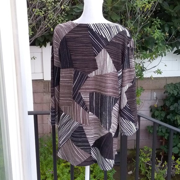 Chico's Easywear Woman Cardigan Size Large Open Transitional Colors Knit - Picture 2 of 5